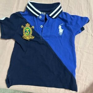Polo by Ralph Lauren Kids Two-Tone Blue Polo Shirt